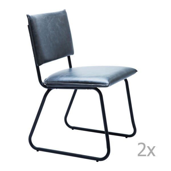 Sada 2 černých jídelních židlí Kare Design  Duran