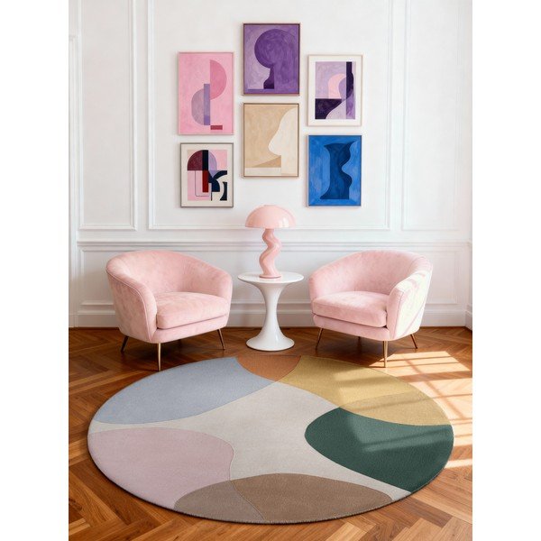 Käsitsi kootud villane ümmargune vaip ø 160 cm Hackney Clarissa - Ted Baker-image-1