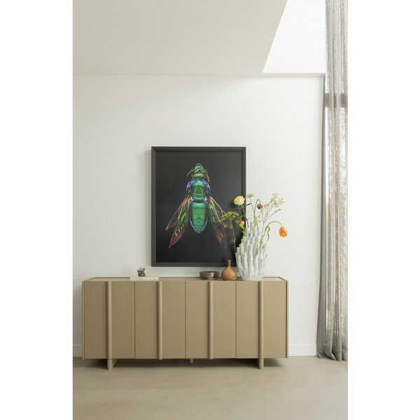 Beež madal kapp männipuidust 200x85 cm Basu - WOOOD-image-1