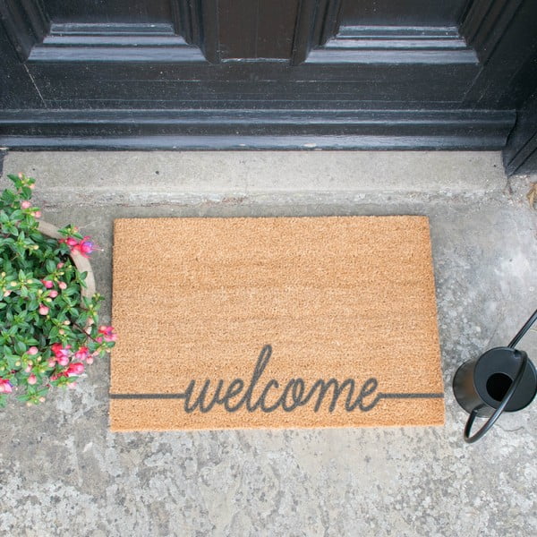 Hall looduslik kookosmatt d, 40 x 60 cm Welcome Scribble - Artsy Doormats-image-1