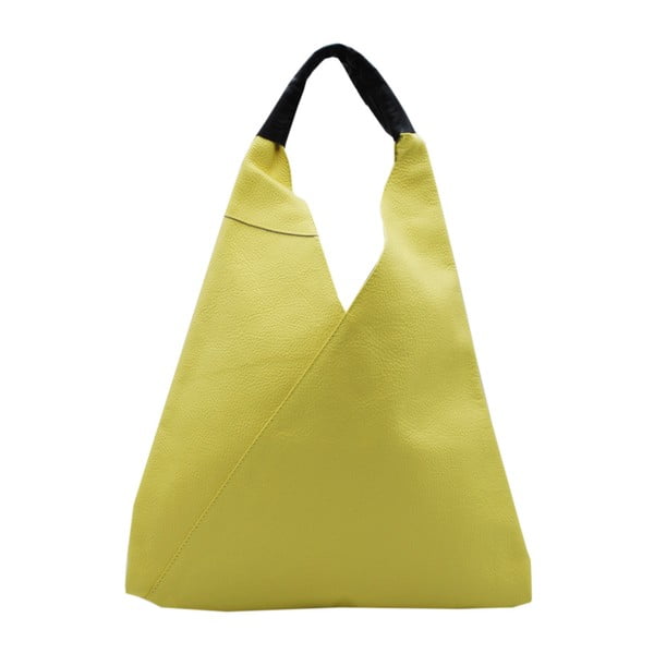 Žlutozelená kabelka z pravé kůže Andrea Cardone Karula
