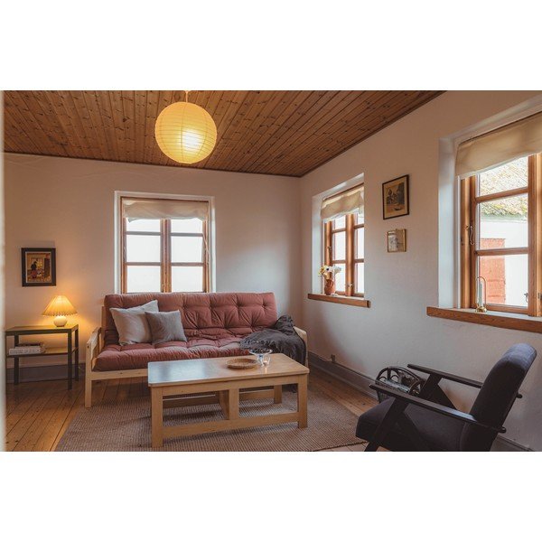 Oranž/pruun diivanvoodi 204 cm Grab - Karup Design-image-1