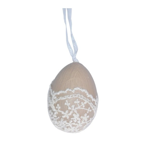 Béžová závěsná dekorace Ewax Egg Lace