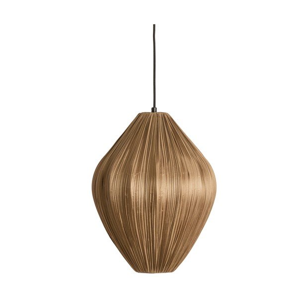 Pruun ripplamp tekstiilist varjuga, ø 12 cm Verita - Light & Living