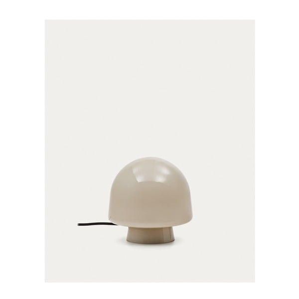 Hallikasbeež lauavalgusti klaasist varjuga (kõrgus 20 cm) Reig - Kave Home-image-3