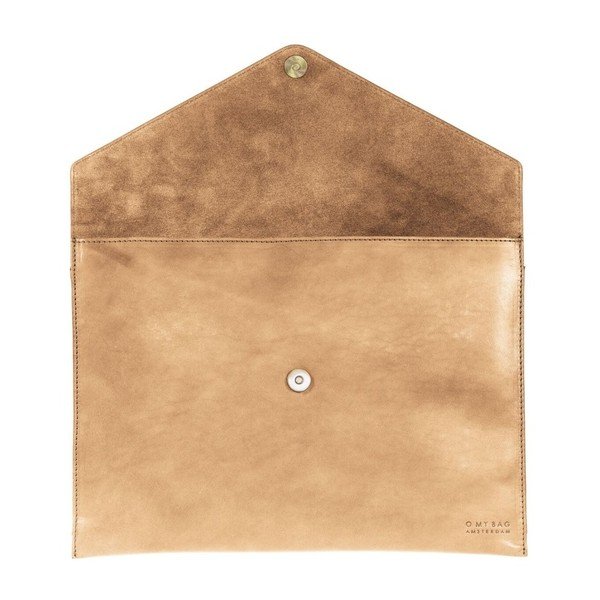 Béžový kožený obal na notebook 13" ve tvaru obálky O My Bag Office-image-2