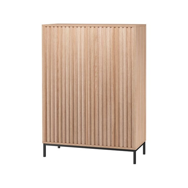 Naturaalset värvi tammedekoriga kapp 80x110 cm Celine - Støraa-image-1