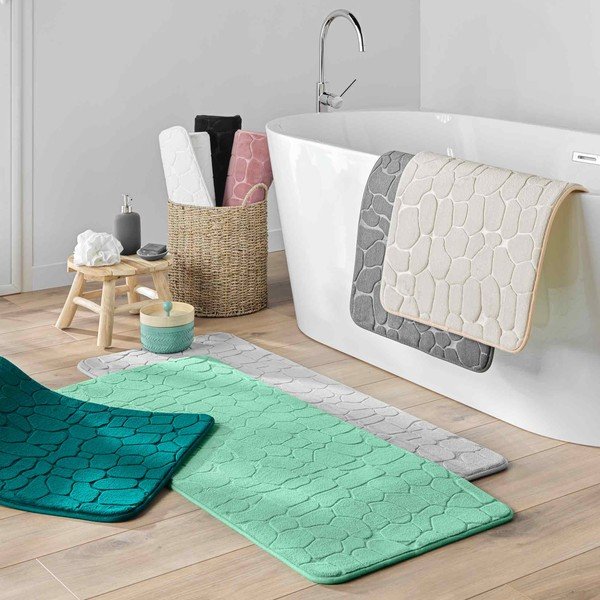 Beež tekstiilist vannitoamatt 50x120 cm Ricochet - douceur d'intérieur-image-2