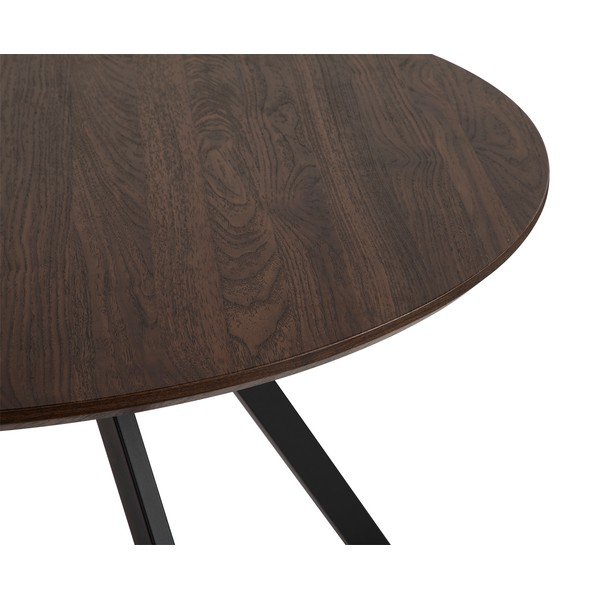 Pähkliimitatsiooniga ümmargune söögilaud ø 120 cm Rivo - Bonami Essentials-image-3