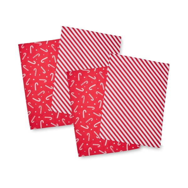 Puuvillased rätikud jõulumotiividega, 4 tk 50x70 cm komplektis Candy Cane - Catherine Lansfield-image-2