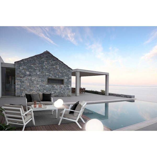 Valge alumiiniumist aiamööbli komplekt 4-le Harley - Bizzotto-image-1