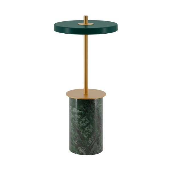 Roheline marmorist LED dimmerdatav lauavalgusti metallist lambivarjuga (kõrgus 25,5 cm) Asteria Move Mini - UMAGE