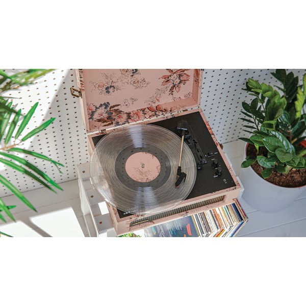 Pink Turntable Floral Voyager - Crosley-image-1