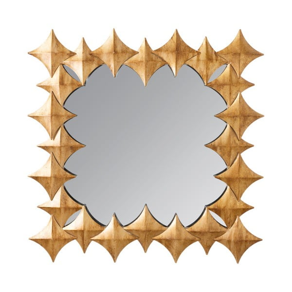 Zlaté zrcadlo Ixia Espejo Squaro, 83 x 83 cm