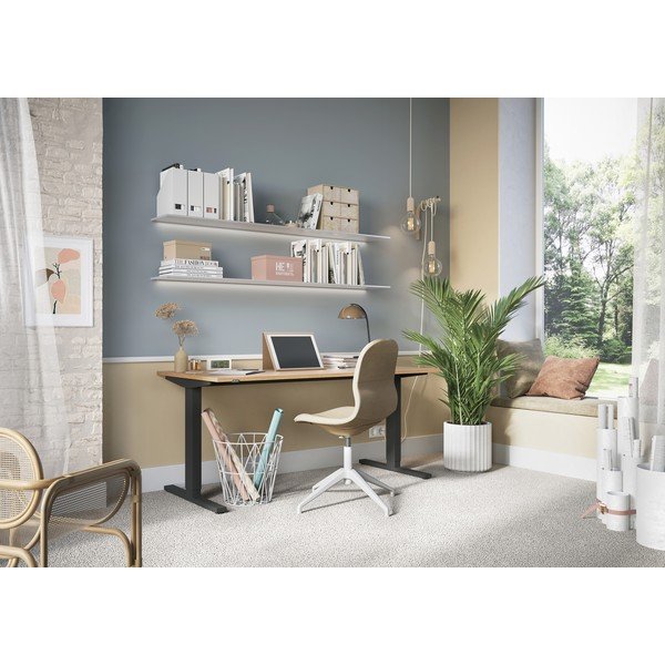 Elektriliselt reguleeritava kõrgusega tammedekooriga töölaud 80x160 cm Lissabon – Germania-image-1