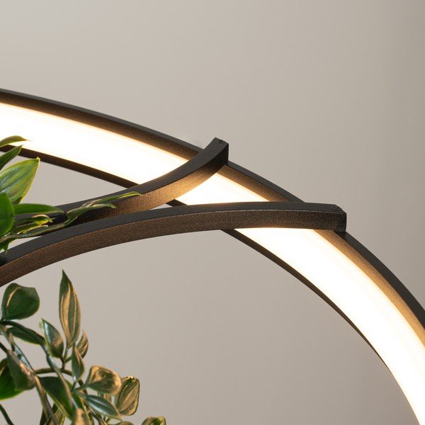 Must alumiiniumist LED-rippvalgusti ø 78 cm RIO - Thoro-image-3