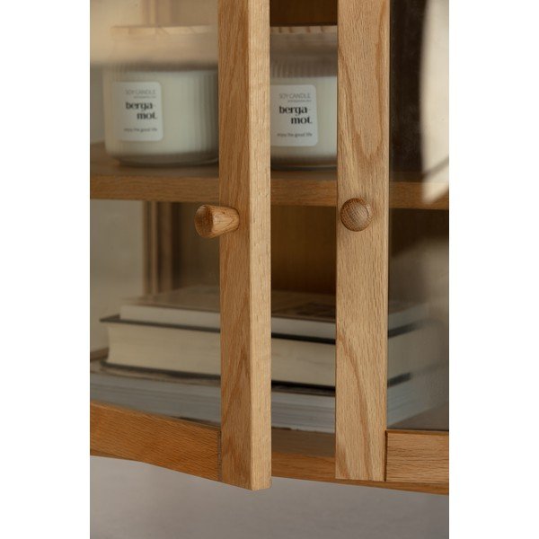 Televiisorilaud tammepuust ja naturaalsest värvist 160x50x40 cm Ceci - MOME-image-2