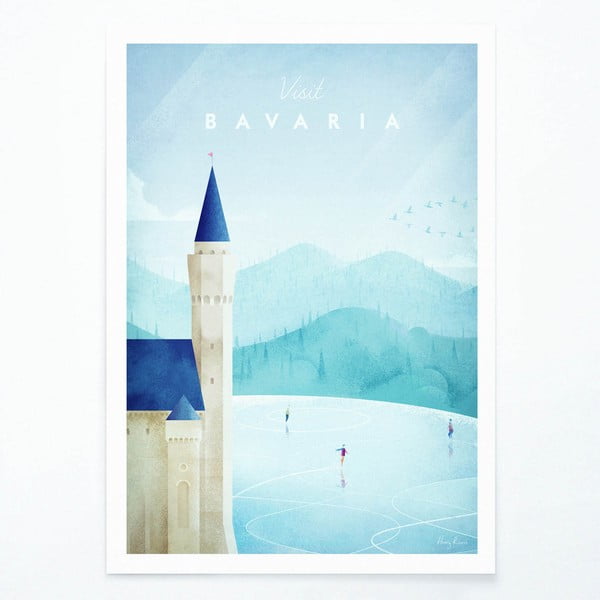 Plakat , A3 Bavaria - Travelposter