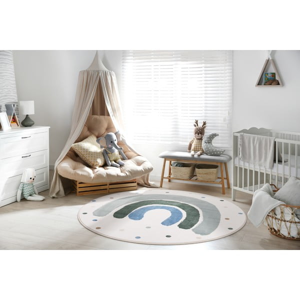 Roheline-elevandiluu värvi laste vaip ø133 cm Joyful Mint - FD-image-1