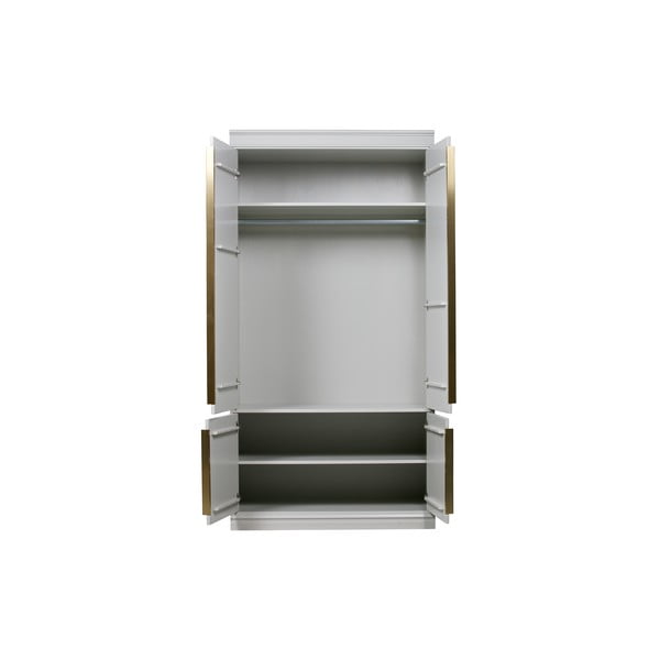 Helehall männipuidust hingedega ustega riidekapp 110x215 cm Organize - WOOOD-image-3