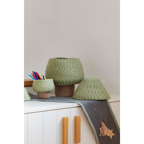 Roheline riidest laste mänguasjakorv ø 25x36 cm Big Tree - Lorena Canals-image-4