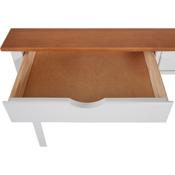 Valge ja pruun männi töölaud , pikkus 100 cm Gava - Støraa-image-4