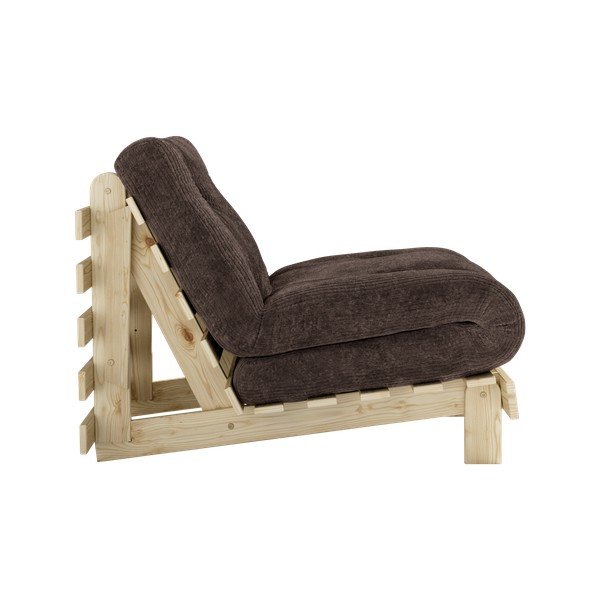 Tumepruun kokkupandav velvetist futon-tool Roots - Karup-image-4