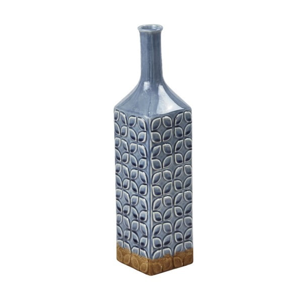 Modrá váza se vzorem KJ Collection, 51 cm