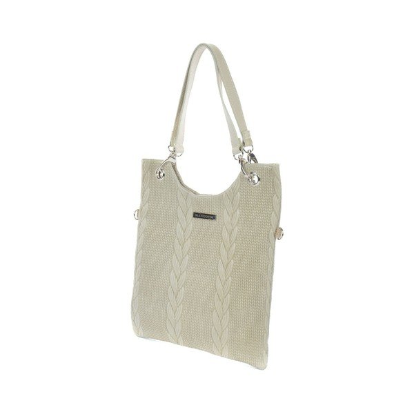 Béžová kožená kabelka Mangotti Bags Srano-image-4