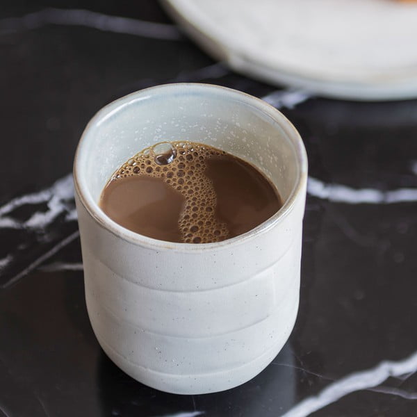 Valged tassid 2 tk komplektis kivist 0,3 l Sand Grain - Mette Ditmer Denmark-image-2