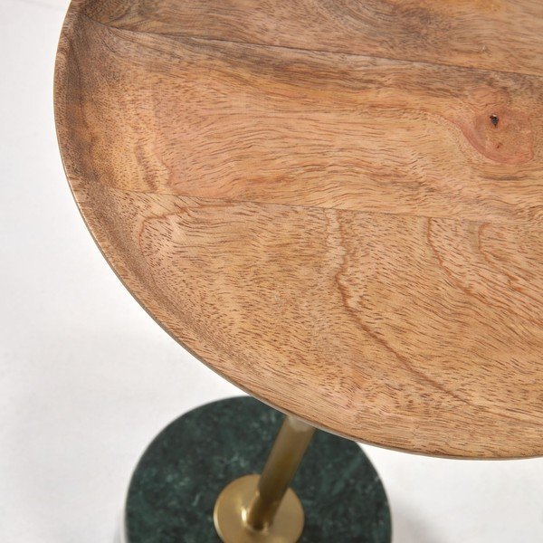 Kulatý odkládací stolek z mangového dřeva La Forma Lleyton, výška 25 cm-image-2