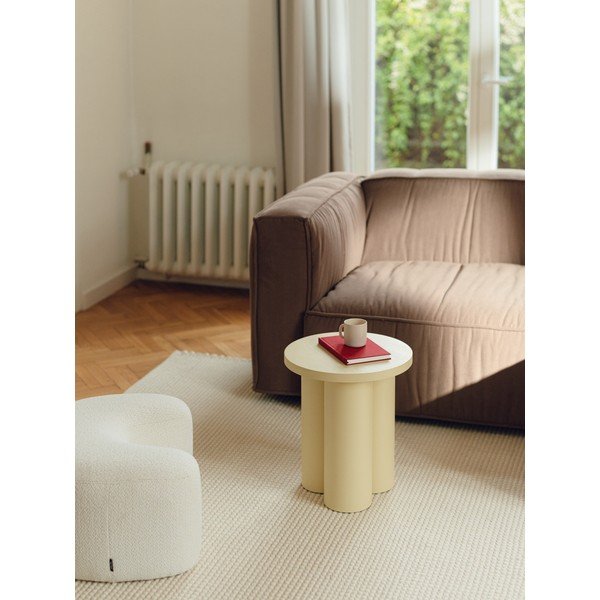 Kollane taburet tuhavärvi dekooriga Oly - noo.ma-image-3