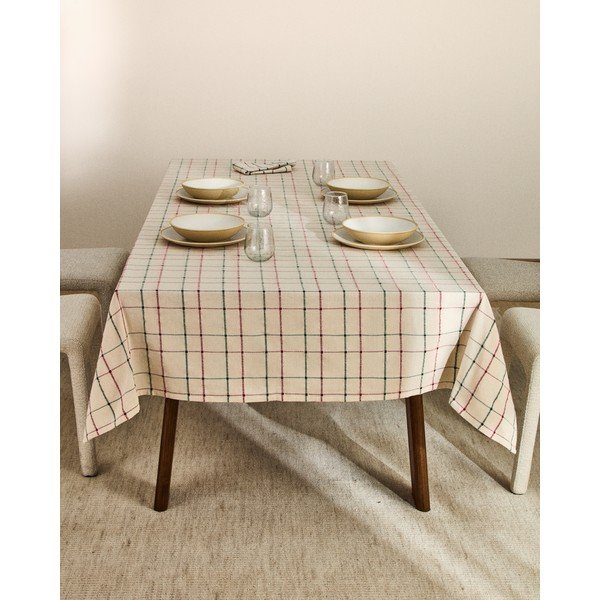 Käsitööna valminud žakaar-laudlina 150x250 cm Aldelie - Kave Home-image-3