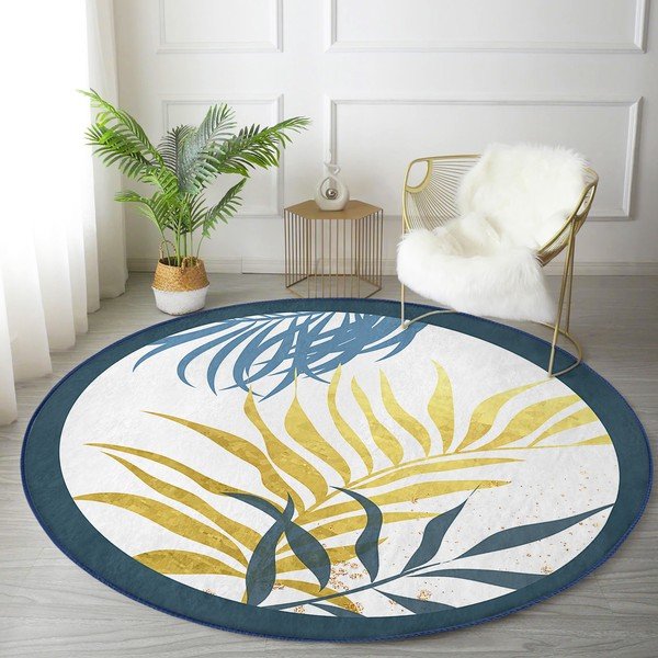 Pestav ümmargune vaip, sobitub robottolmuimejaga ø 120 cm Comfort - Mila Home-image-1