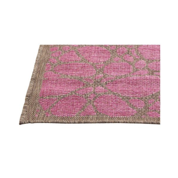 Růžový venkovní koberec Floorita Fiore, 135 x 190 cm-image-1