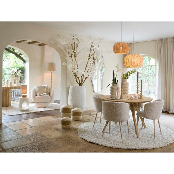 Ümmargune mangopuidust söögilaud ø 120 cm Quenza - Light & Living-image-2