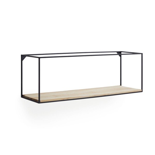 Must kuusepuidust riiul 90 cm Elisha - Kave Home