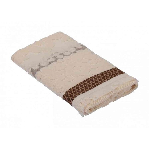 Hnědý bavlněný ručník Bella Maison Taraxacum, 50 x 90 cm