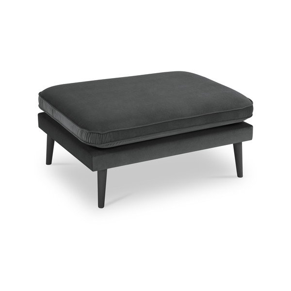 Tumehall sametist jalatugi mustade jalgadega Lento - Kooko Home-image-2