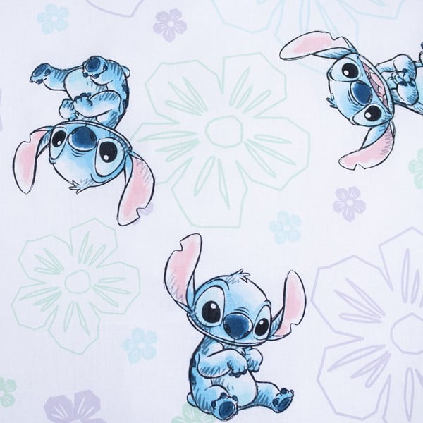 Valge puuvillane laste voodipesu 140x200 cm Lilo and Stitch "Ohana White" - Jerry Fabrics-image-4
