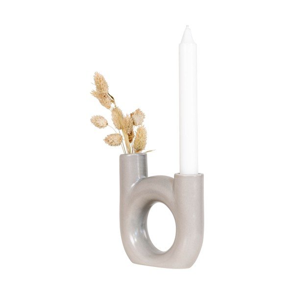 Valge klaasist küünlajalg Fondo - House Nordic-image-1