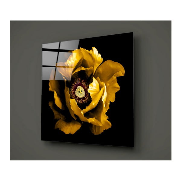 Must ja kollane klaasimaal Rustenna, 40 x 40 cm - Insigne