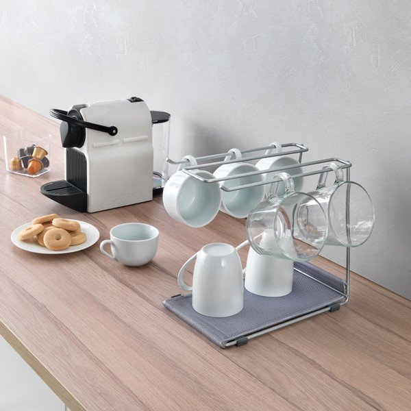 Terasest hõbedane veiniklaaside hoidja terasest Calix - Metaltex-image-1