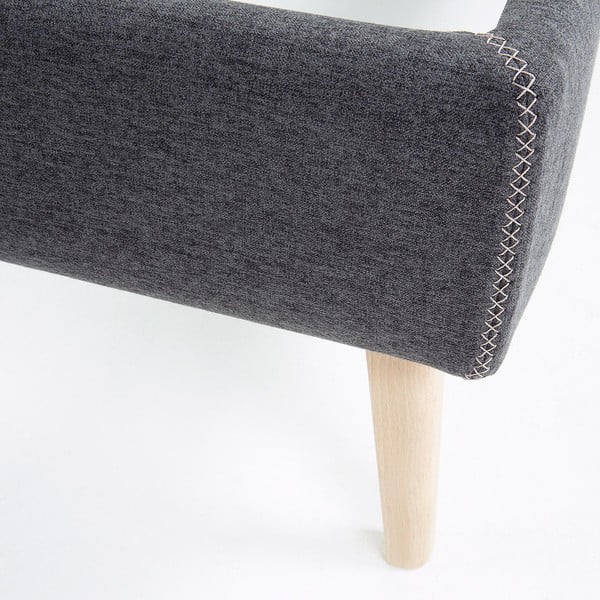 Tumehall polsterdatud voodi 90 x 190 cm Lydia - Kave Home-image-1