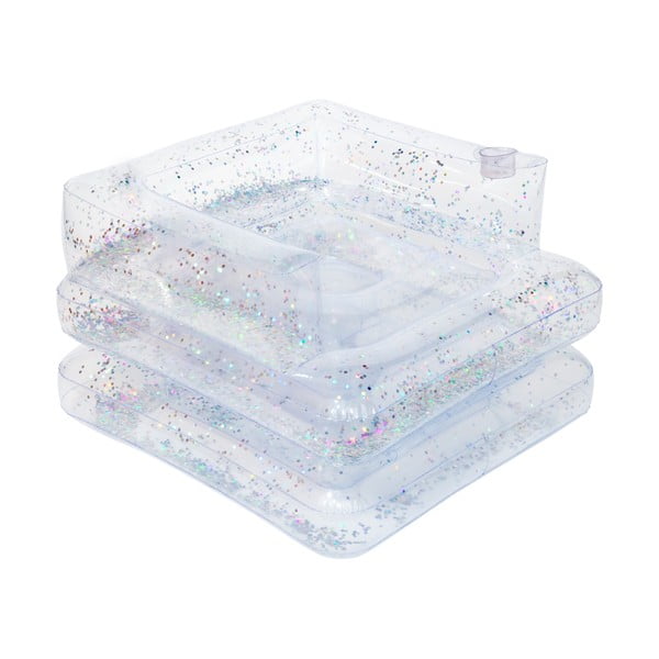 Läbipaistev täispuhutav lamamistool Lilo Glitter - Sunnylife-image-2