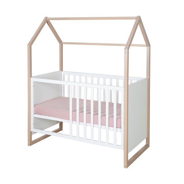 Valge võrevoodi 60x120 cm Cabane - Roba-image-2