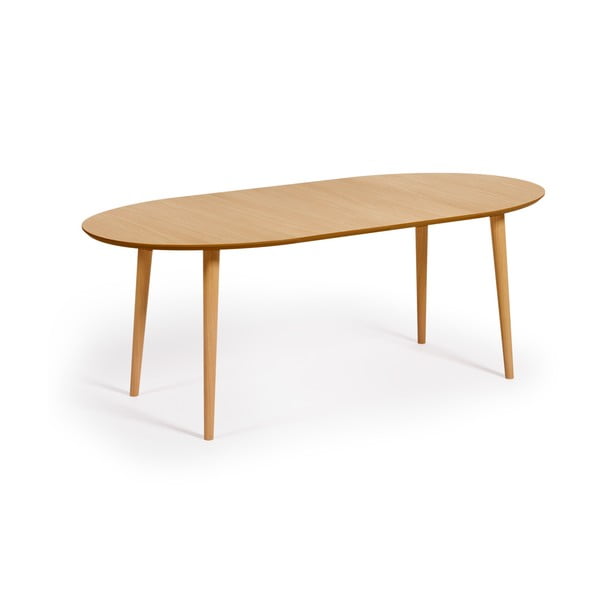 Tammedekooriga kokkupandav söögilaud 90x120 cm Oqui - Kave Home-image-3