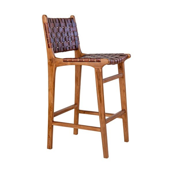 Pruun tiikpuust baaritool 101 cm Perugia - House Nordic-image-2