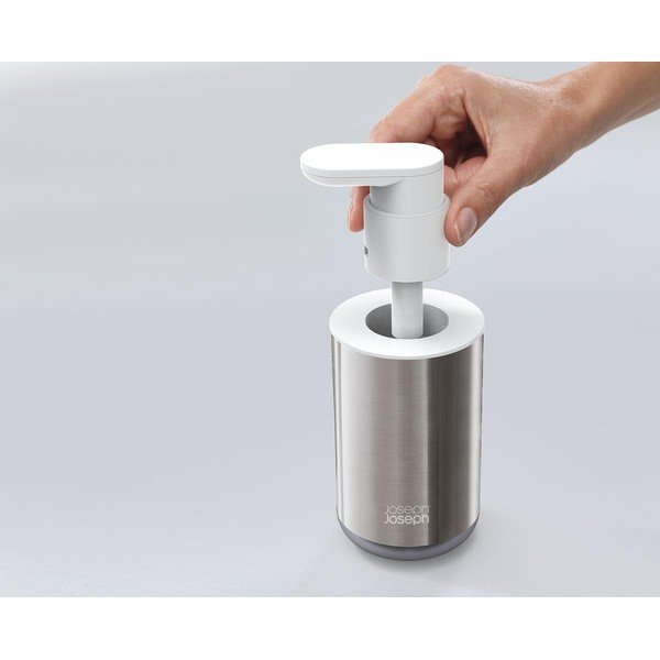 Roostevabast terasest hõbedane seebidosaator 300 ml Duo Steel - Joseph Joseph-image-3