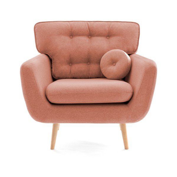 Lososové křeslo s polštářkem Vivonita Malva-image-2